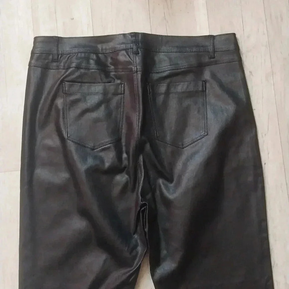 Shinestar Faux Leather Straight Leg Ankle Length Pants Size 3X - Picture 2 of 8